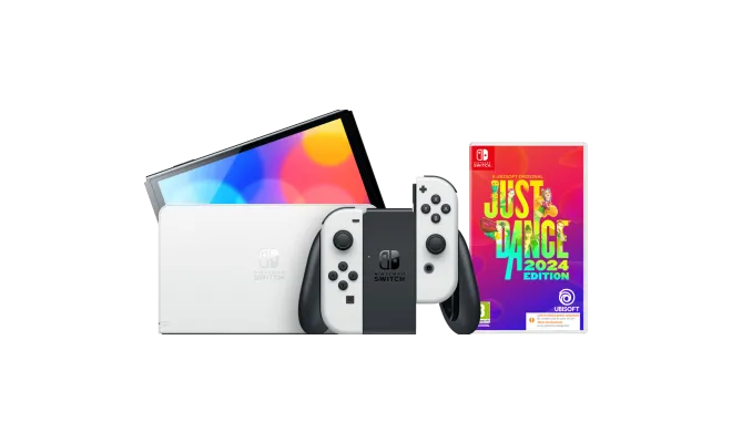 Nintendo Switch OLED Wit + Just Dance 2024